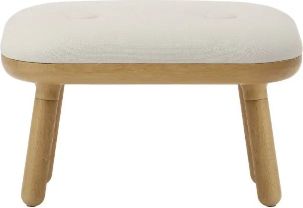 Sgabello bianco/di colore naturale Paff Low – UMAGE