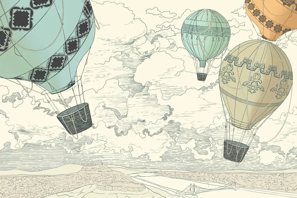 Carta da parati autoadesiva – Palloncini nei colori