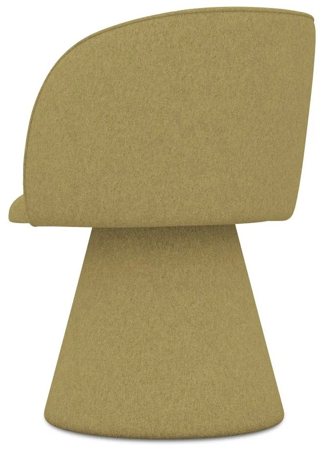 Sedia da pranzo color senape in imbottito Maia – Makamii