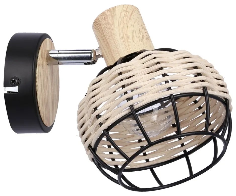 Lampada da parete nera e crema ø 12 cm Tajga - Candellux Lighting