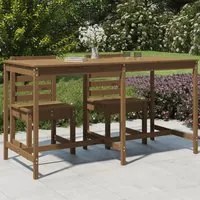 Tavolo da Giardino Miele 203,5x90x110cm Legno Massello di Pino 824105