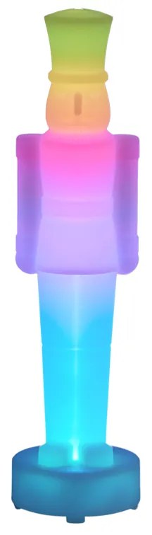 Lampada da tavolo bianca con LED dimmerabile e ricaricabile RGBW-IC - Schiaccianoci