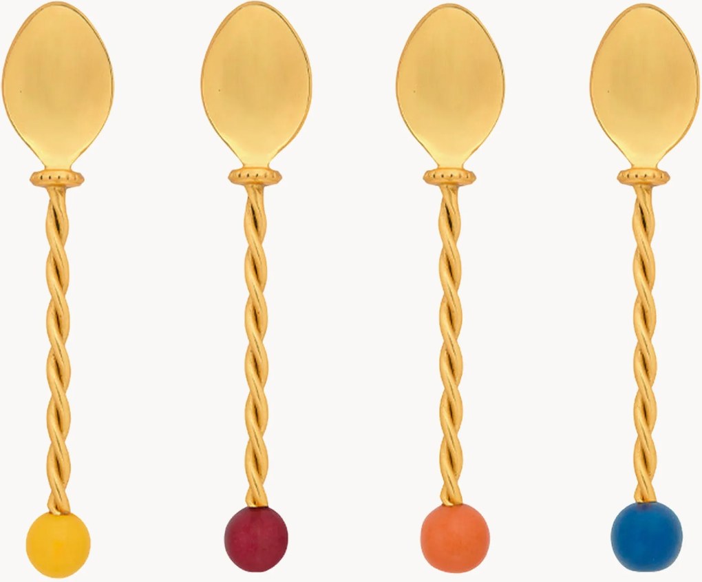 Set di 4 cucchiaini in acciaio inossidabile Torchon