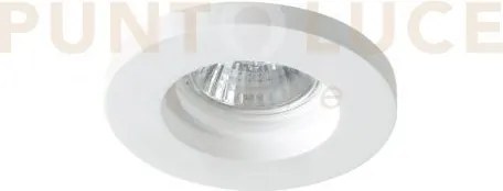 Incasso phantom bianco tondo 1 luce attacco gu10 10x4,9cm in gesso ...