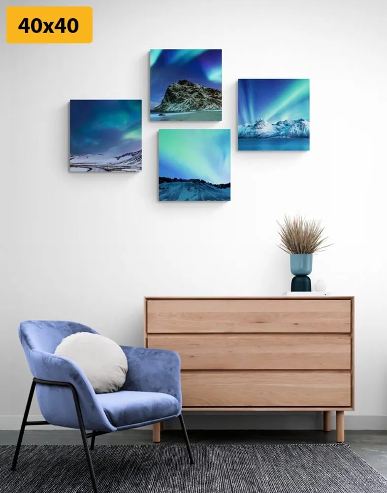 Set di quadri – Bellezza dell'aurora boreale