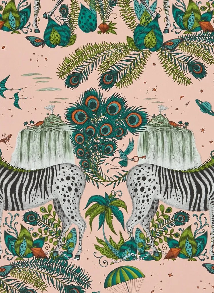 Clarke & Clarke Carta da parati Lost World - Pink