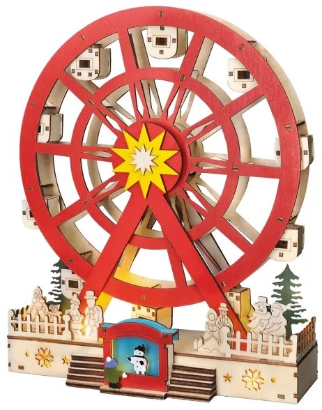 Solight 1v277 - Decorazione natalizia LED LED/2xAA/bianco caldo giostra