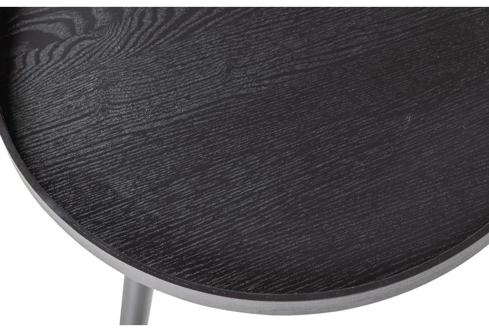 Tavolino nero , ø 45 cm Mesa - WOOOD