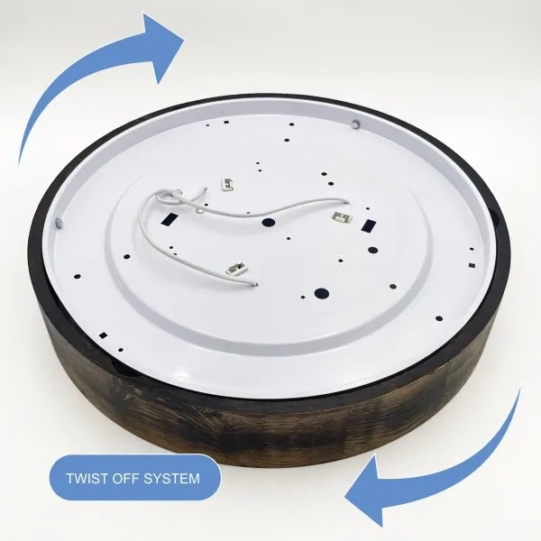 Lampada da soffitto OAK SMOKY 3xE27/15W/230V Ø47,5 cm rovere marrone scuro