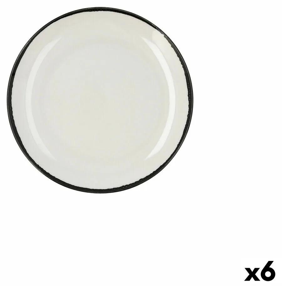 Piatto da pranzo Ariane Vital Filo Bianco Ceramica (6 Unità)