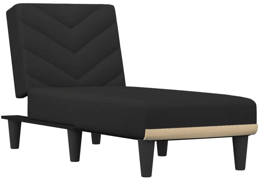 Chaise longue in tessuto nero
