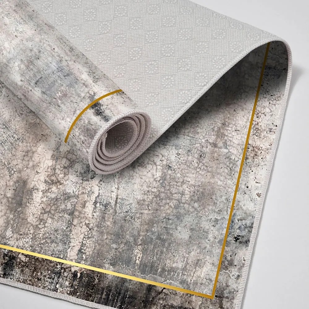 Set di tappetini per il bagno grigi/marroni 2 pz 60x100 cm – Foutastic