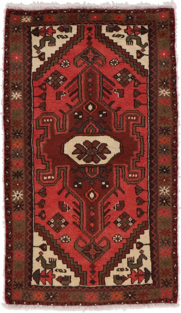 Hamedan Tappeto 70 x 130 (Iran) Annodato A Mano