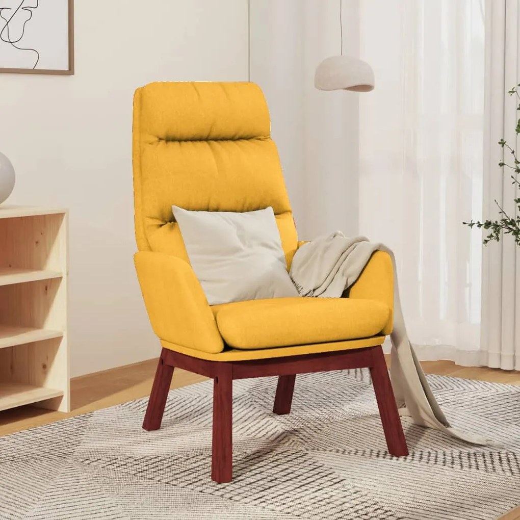 Sedia Relax Giallo Senape İn Tessuto /