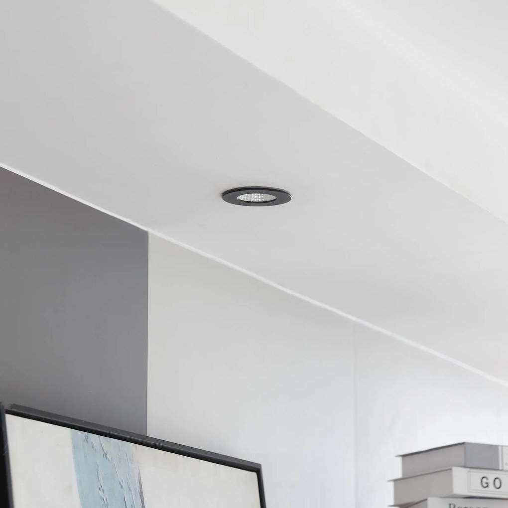 Arcchio LED downlight Lirin, nero, 2.700K