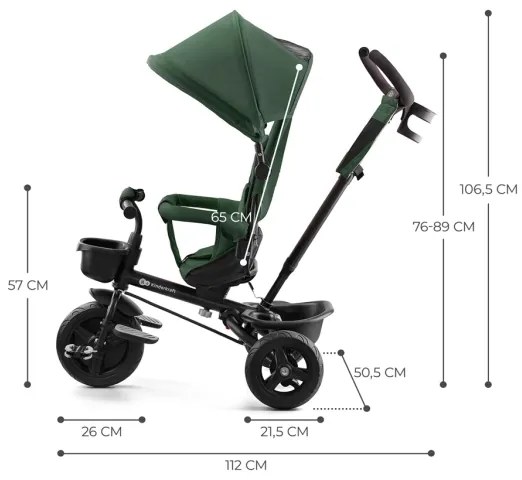 KINDERKRAFT - Triciclo per bambini AVEO verde