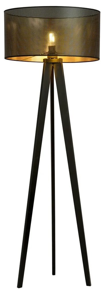 Lampada da Terra in Acciaio e Tessuto ASTON 1 E27