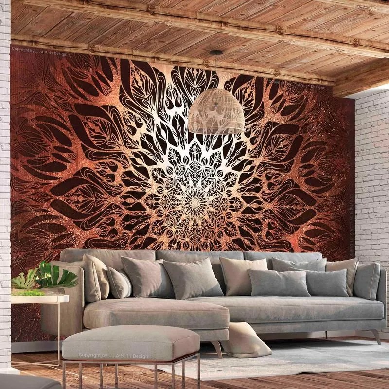 Fotomurale adesivo  Spider Web (Orange)  Larghezza x Altezza Home decor 147x105