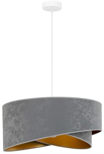 Brilagi - Lampadario LED a sospensione con filo LYRA 1xE27/15W/230V grigio/oro