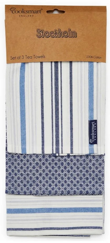 Asciugamani in cotone in set da 3 45x65 cm Stockholm - Cooksmart ®