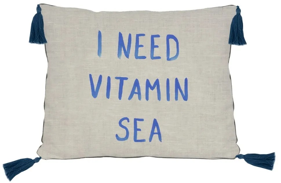 Cuscino beige con capitano in misto lino, 50 x 35 cm - Little Nice Things