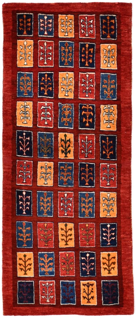 Loribaft Tappeto 190 x 80 Rosso (Iran) Annodato A Mano