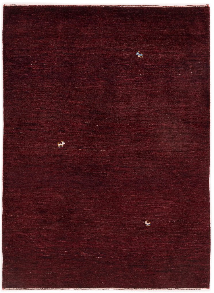 Gabbeh Tappeto 150x200 Rosso (Iran) Annodato A Mano