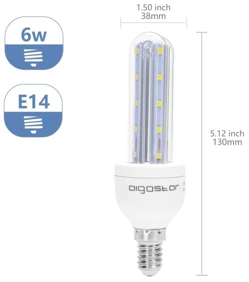 Lampadina LED E14/6W/230V 6500K - Aigostar