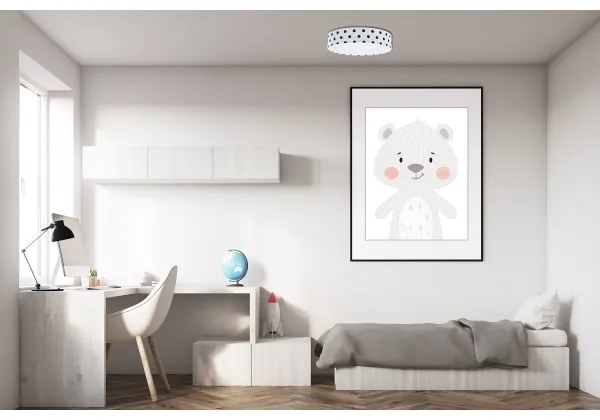 Luce LED dimmerabile GALAXY KIDS LED/24W/230V punti bianchi/neri + tc