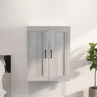 Armadietto Pensile a Parete Grigio Sonoma 69,5x32,5x90 cm 817397