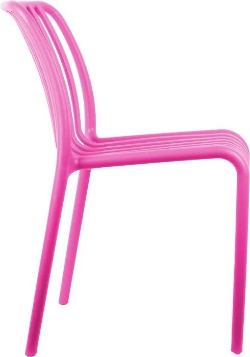 Sedia da pranzo rosa in plastica Glee – Leitmotiv