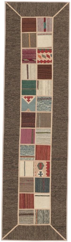 Kilim Tappeto 300x80 (Iran) Tessuto A Mano