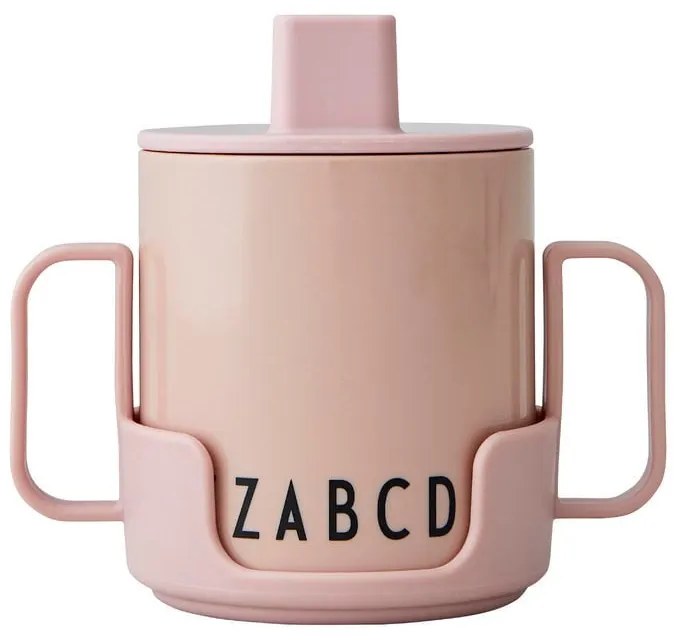 Tazza per bambini rosa Eat & Learn - Design Letters