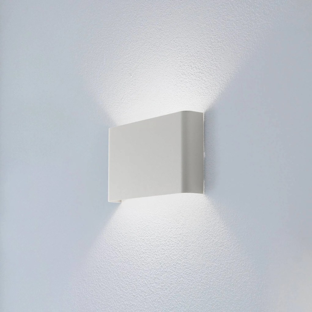 Nowodvorski Lighting Applique Haga, grigio chiaro, metallo, larghezza 25 cm, G9