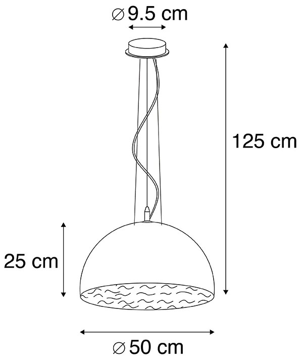 Lampada a sospensione moderna bianca 50 cm - Magna