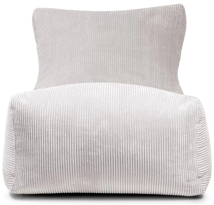 Puof a sacco nero con rivestimento in velluto a coste Seat 100 Lounge – SLOWDOWN