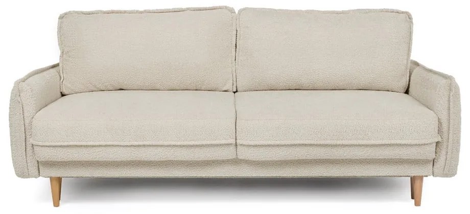 Divano letto in tessuto bouclé beige 215 cm Patti - Bonami Selection