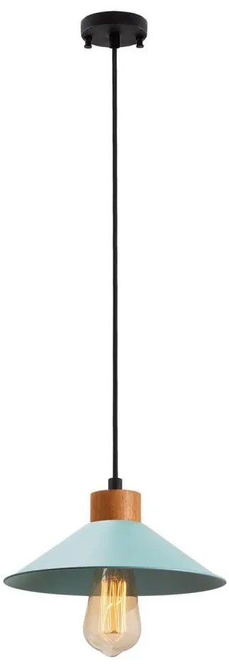 Lampada a sospensione con cavo MANAVGAT 1xE27/40W/230V blu/marrone