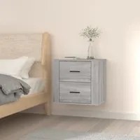 Comodino a Muro Grigio Sonoma 50x36x47 cm 816862