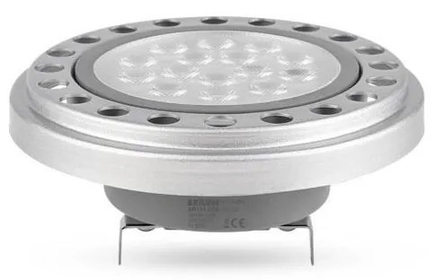 Lampadina LED AR111 G53/12W/12V 3000K argento 30°