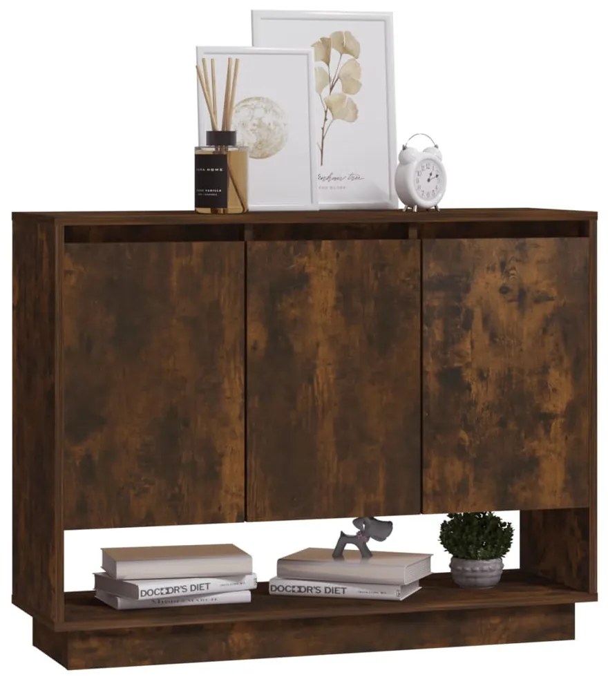 Credenza rovere fumo 97x31x75 cm in truciolato