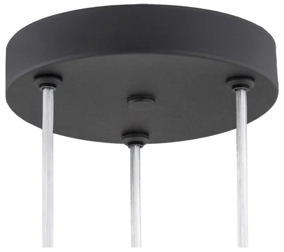 Argon 6103 - Lampadario su filo  HOLLYWOOD 3xE14/7W/230V nero