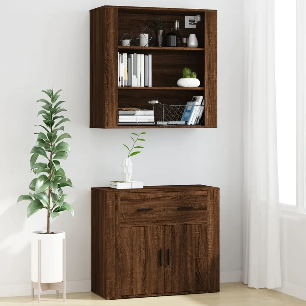 Credenza rovere marrone in legno multistrato