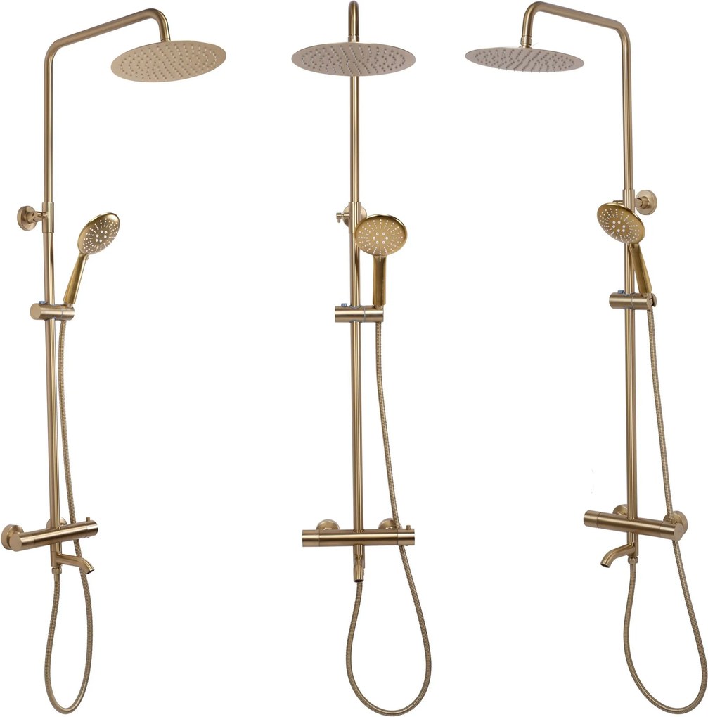 Set doccia con termostato REA Lungo Gold Brush