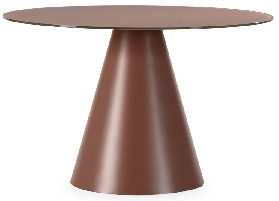 Tavolo da pranzo rotondo con piano in vetro ø 120 cm Vida – MOME