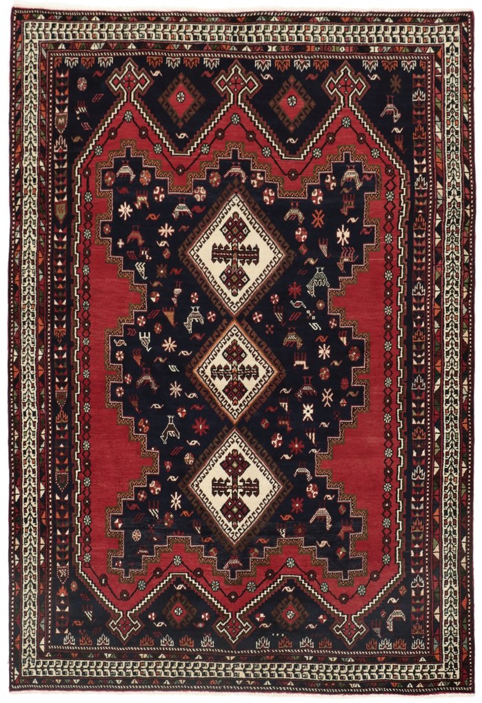Afshar Tappeto 170x250 (Iran) Annodato A Mano