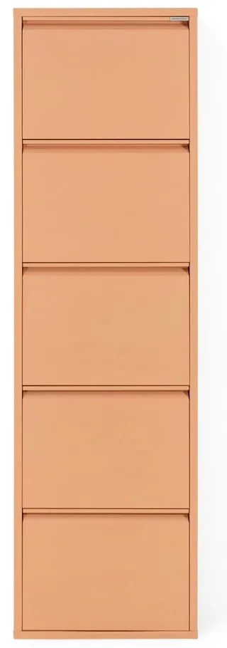 Scarpiera color salmone in metallo con ante ribaltabili 50x169x15 cm Billy – Spinder Design