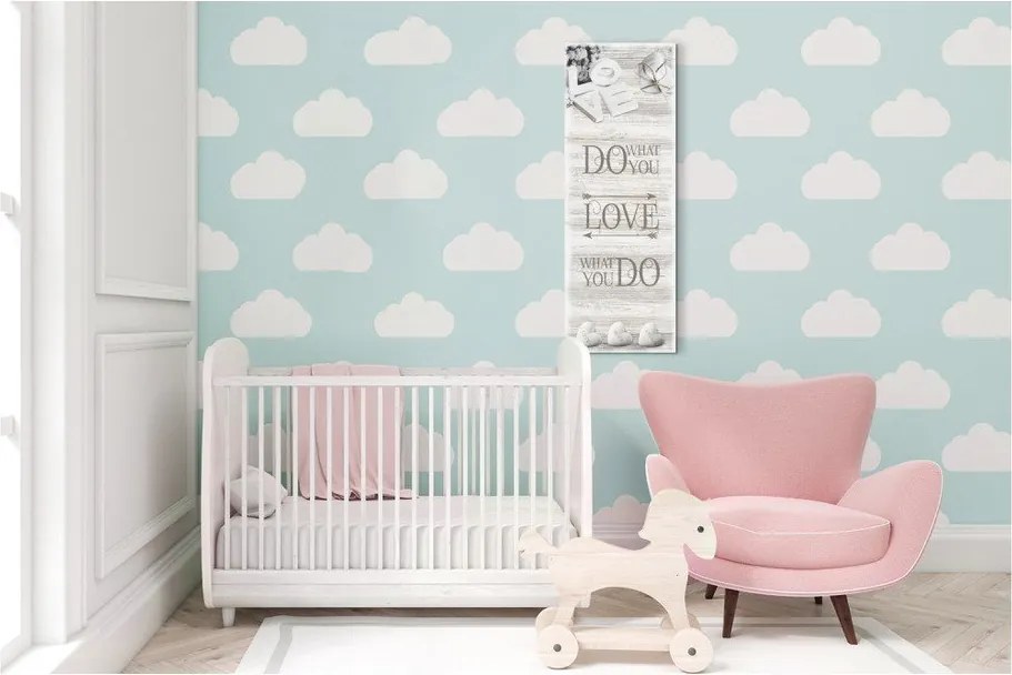 Quadro su tela Do What, 27 x 75 cm Shabby - Styler