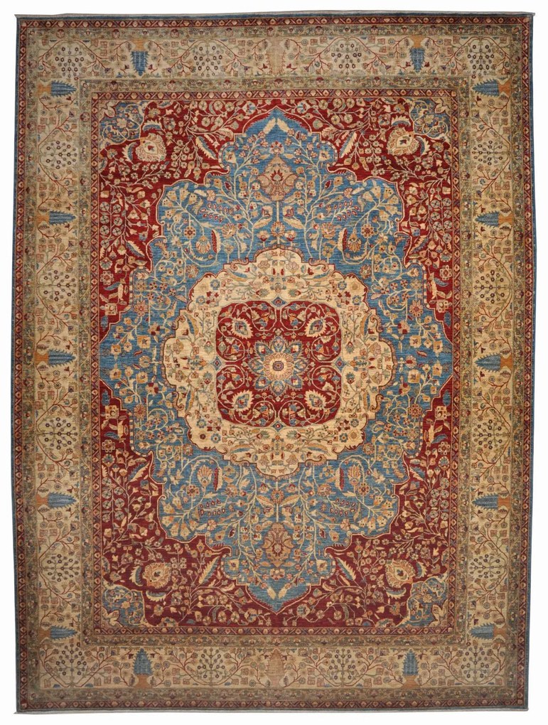 Ariana Tappeto orientale 410x310 Blu (Pakistan) Annodato A Mano