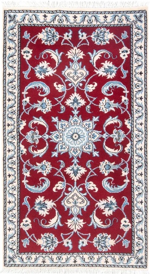 Nain Tappeto 70 x 140 Rosso (Iran) Annodato A Mano
